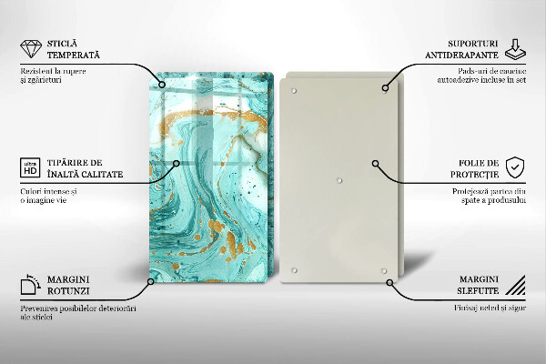 Sklo za varnou desku Modrá abstrakce