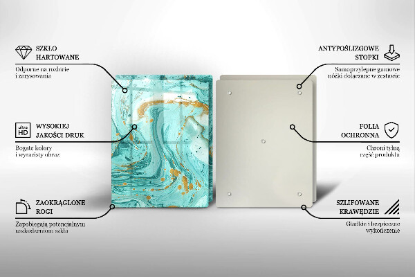 Sklo za varnou desku Modrá abstrakce