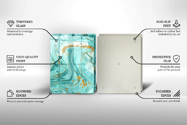 Sklo za varnou desku Modrá abstrakce