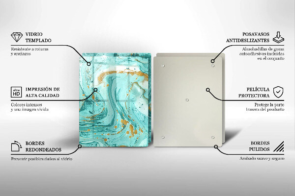 Sklo za varnou desku Modrá abstrakce