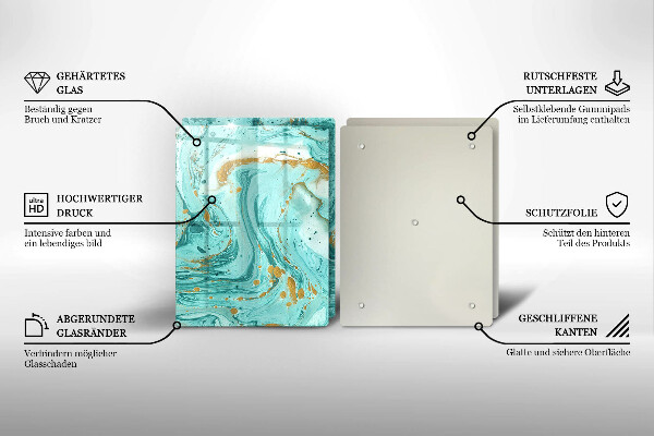 Sklo za varnou desku Modrá abstrakce