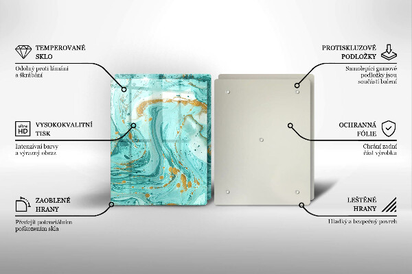 Sklo za varnou desku Modrá abstrakce