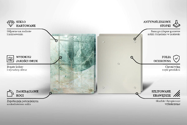 Skleněná deska za sporák Kamenná struktura