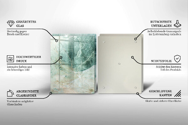 Skleněná deska za sporák Kamenná struktura