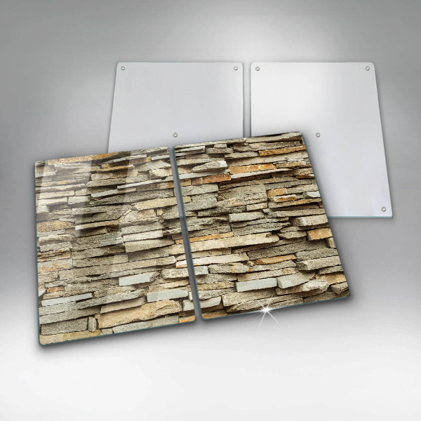 Skleněná deska za sporák Dekorativní kameny