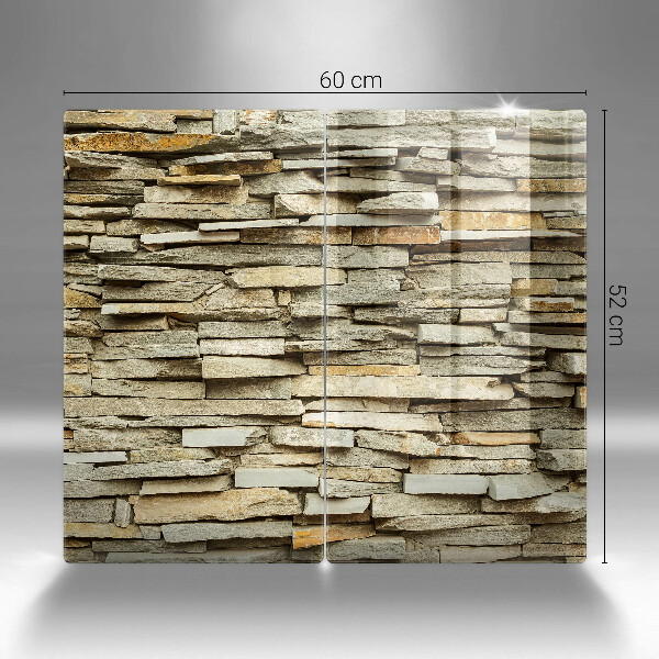 Skleněná deska za sporák Dekorativní kameny