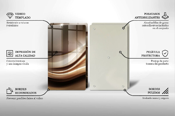 Skleněná deska za sporák Abstrakce jemné linie