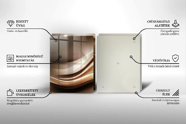 Skleněná deska za sporák Abstrakce jemné linie