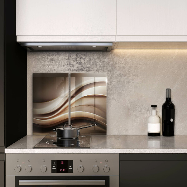 Skleněná deska za sporák Abstrakce jemné linie