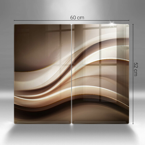 Skleněná deska za sporák Abstrakce jemné linie