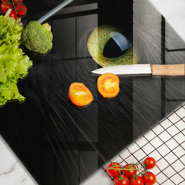 Skleněná deska za sporák Zvířecí kočičí oči