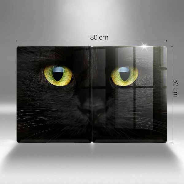 Skleněná deska za sporák Zvířecí kočičí oči