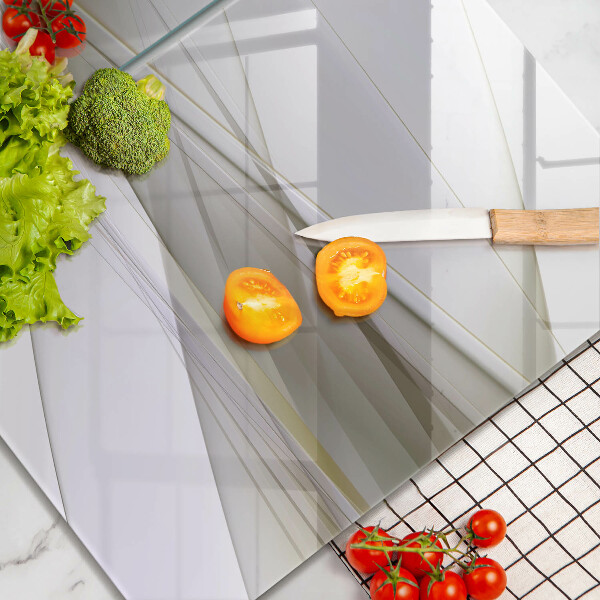 Skleněná deska za sporák Abstraktní linie designu