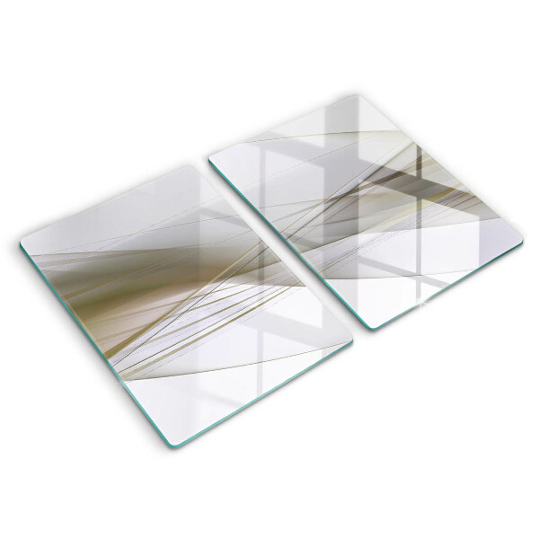 Skleněná deska za sporák Abstraktní linie designu
