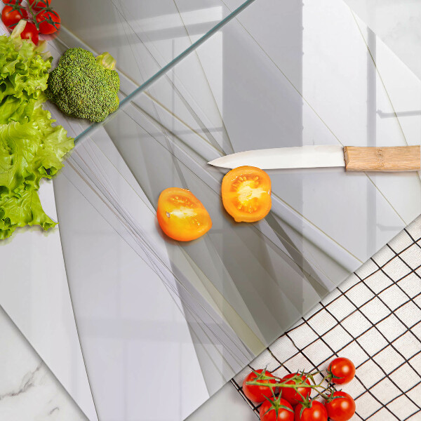 Skleněná deska za sporák Abstraktní linie designu