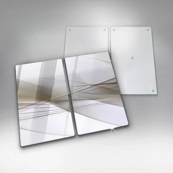 Skleněná deska za sporák Abstraktní linie designu