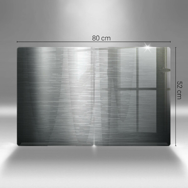 Skleněná deska za sporák Kovová textura