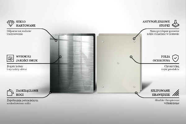 Skleněná deska za sporák Kovová textura