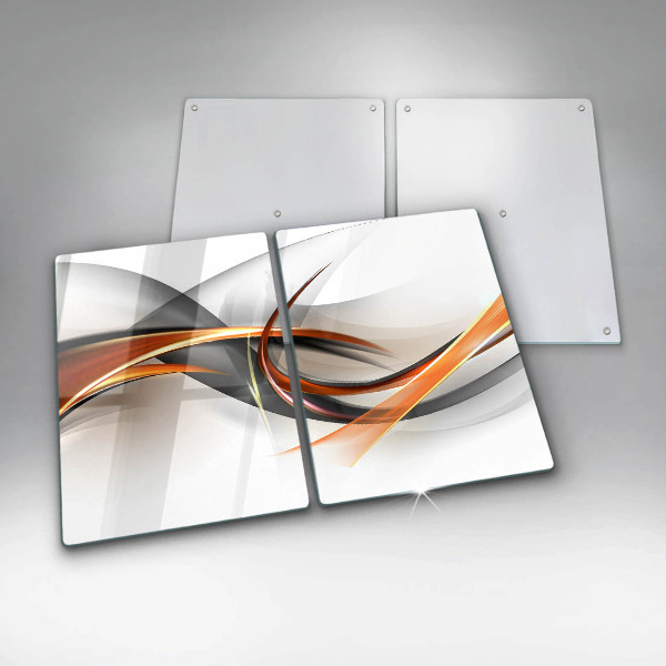 Skleněná deska za sporák Moderní tvary