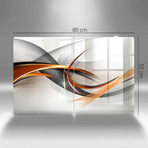 Skleněná deska za sporák Moderní tvary