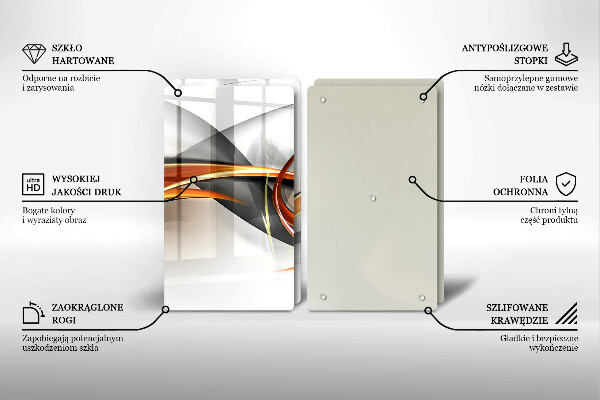 Skleněná deska za sporák Moderní tvary