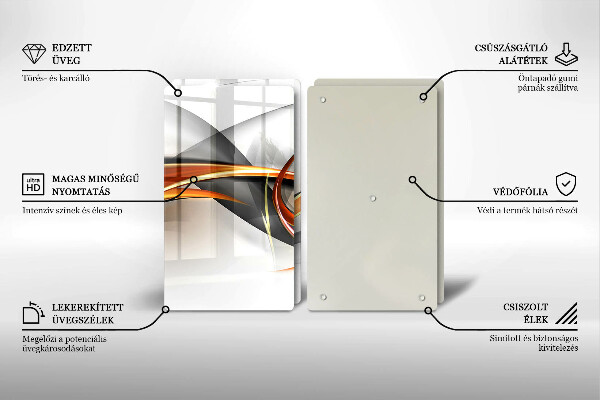Skleněná deska za sporák Moderní tvary