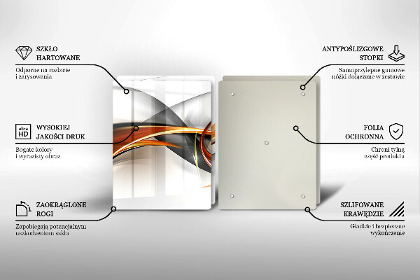 Skleněná deska za sporák Moderní tvary