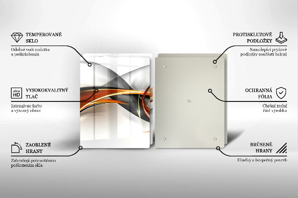 Skleněná deska za sporák Moderní tvary