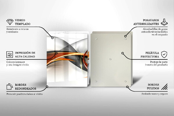 Skleněná deska za sporák Moderní tvary