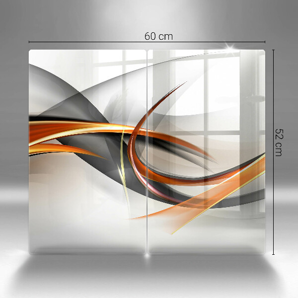 Skleněná deska za sporák Moderní tvary