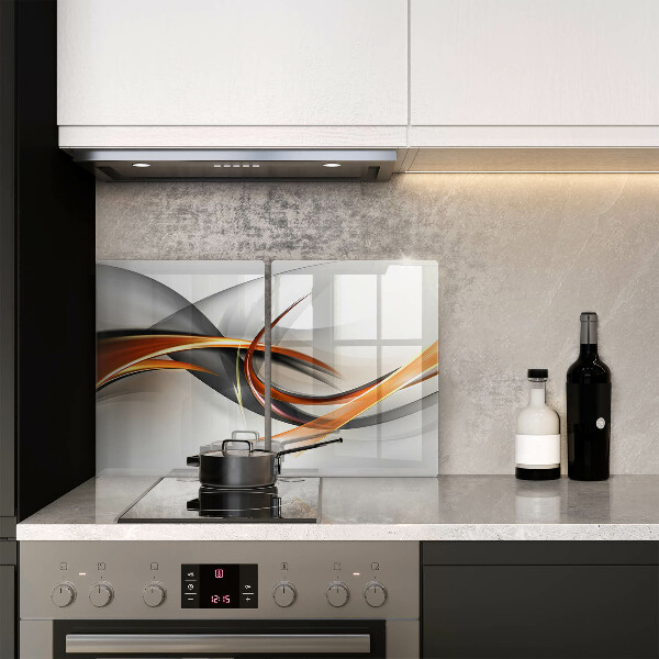 Skleněná deska za sporák Moderní tvary