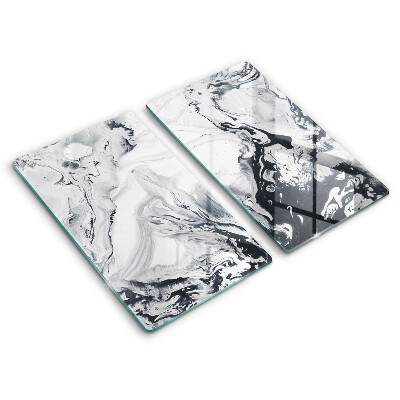 Skleněná deska za sporák Inkoustová abstrakce