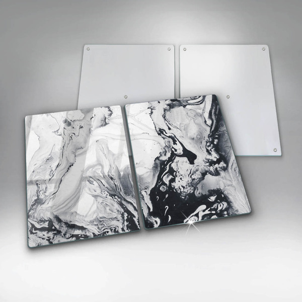 Skleněná deska za sporák Inkoustová abstrakce