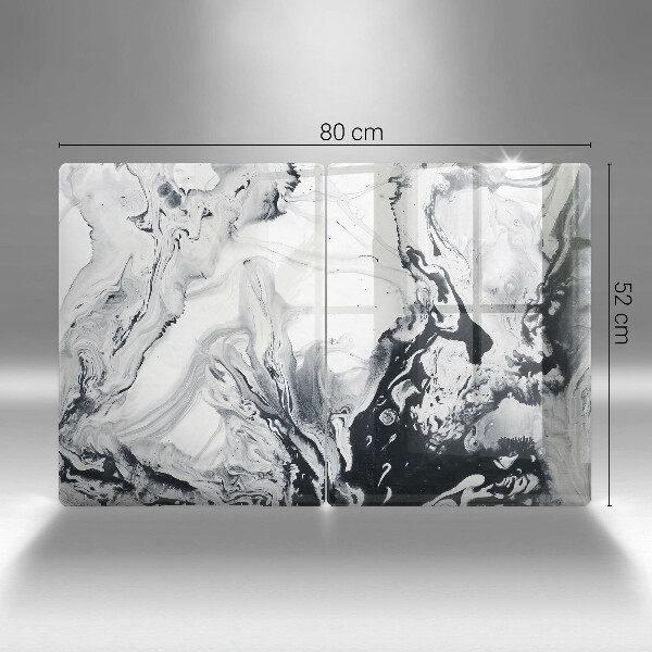 Skleněná deska za sporák Inkoustová abstrakce