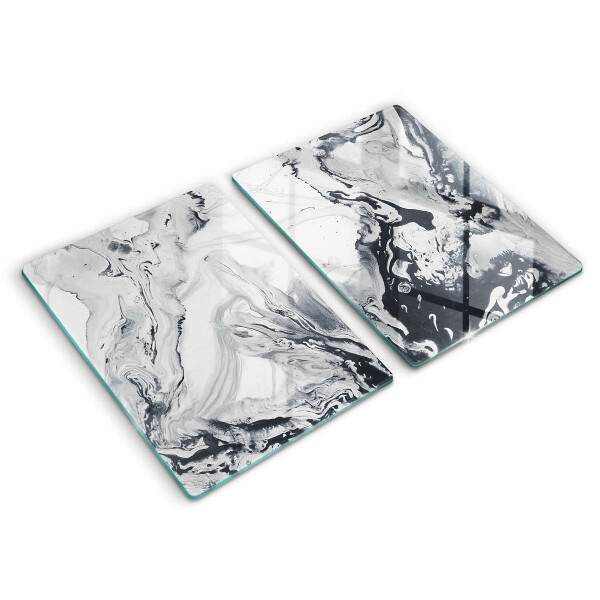 Skleněná deska za sporák Inkoustová abstrakce