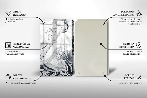 Skleněná deska za sporák Inkoustová abstrakce