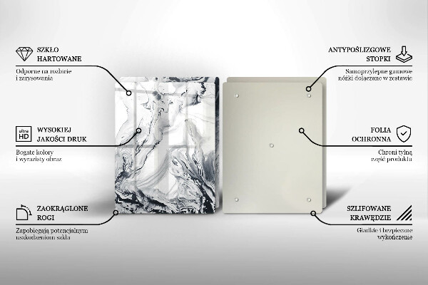 Skleněná deska za sporák Inkoustová abstrakce