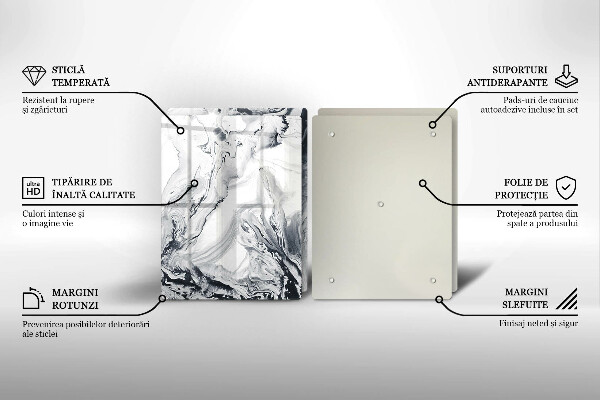 Skleněná deska za sporák Inkoustová abstrakce