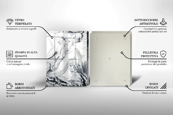 Skleněná deska za sporák Inkoustová abstrakce