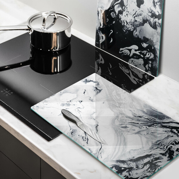 Skleněná deska za sporák Inkoustová abstrakce