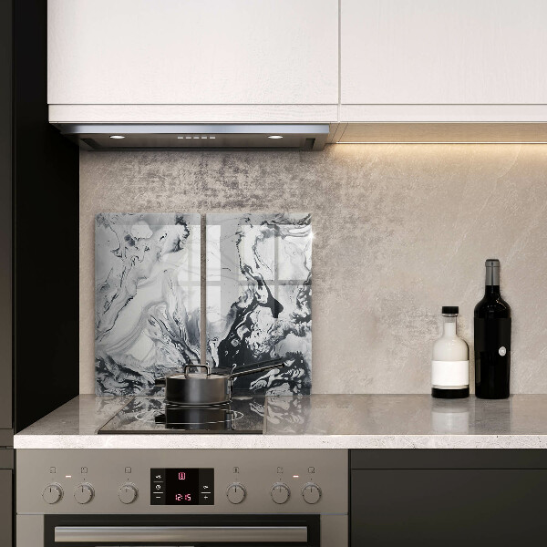 Skleněná deska za sporák Inkoustová abstrakce