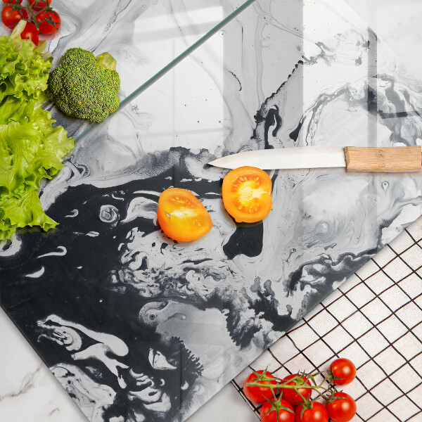 Skleněná deska za sporák Inkoustová abstrakce