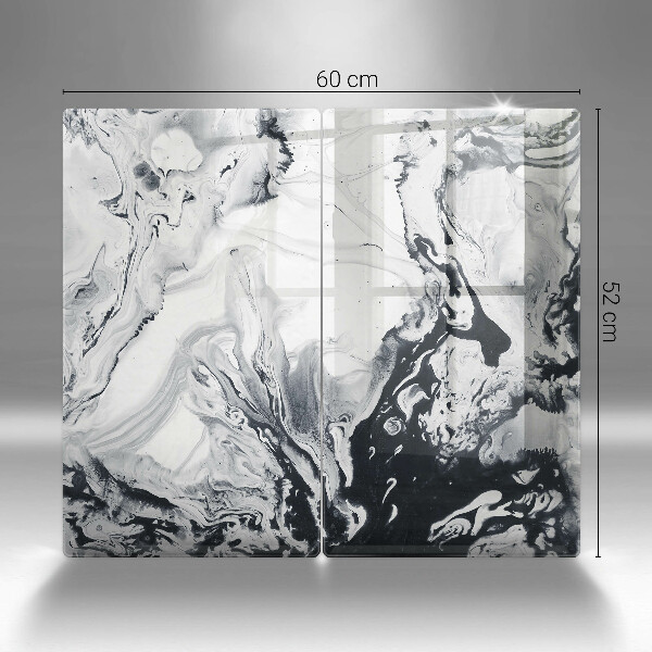 Skleněná deska za sporák Inkoustová abstrakce