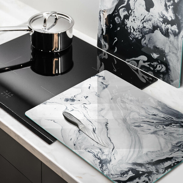 Skleněná deska za sporák Inkoustová abstrakce