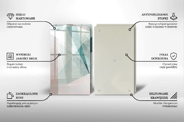 Skleněná deska za sporák Ostrá abstrakce