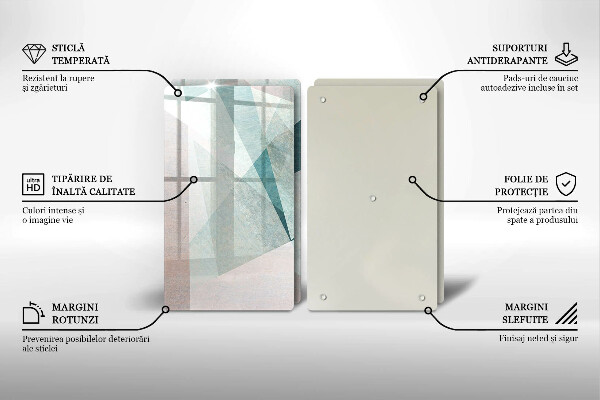 Skleněná deska za sporák Ostrá abstrakce