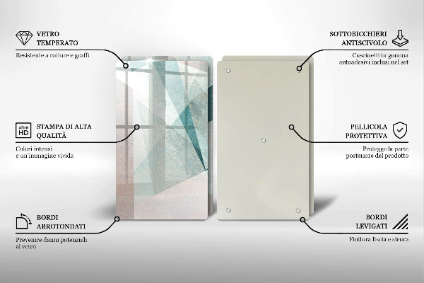 Skleněná deska za sporák Ostrá abstrakce