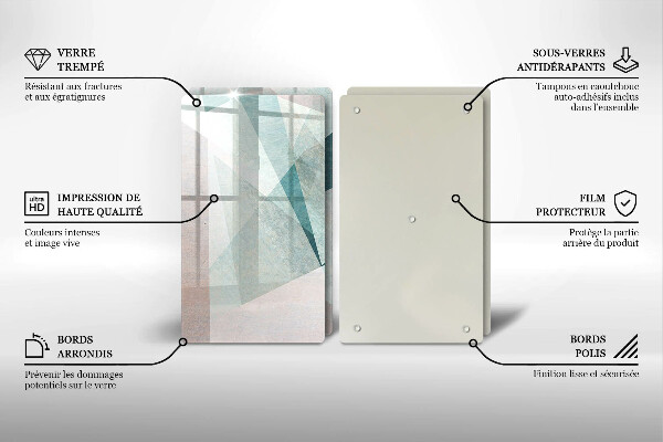 Skleněná deska za sporák Ostrá abstrakce