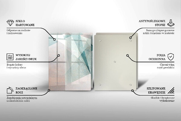 Skleněná deska za sporák Ostrá abstrakce