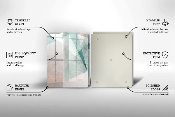 Skleněná deska za sporák Ostrá abstrakce